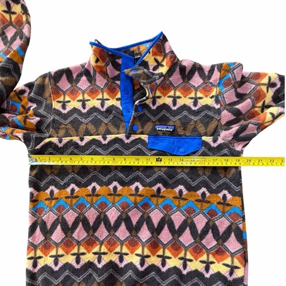 Patagonia Rare Synchilla Snap-T Fleece Jacket Geometric Aztec Anthos Pink Sz XS - Picture 14 of 16
